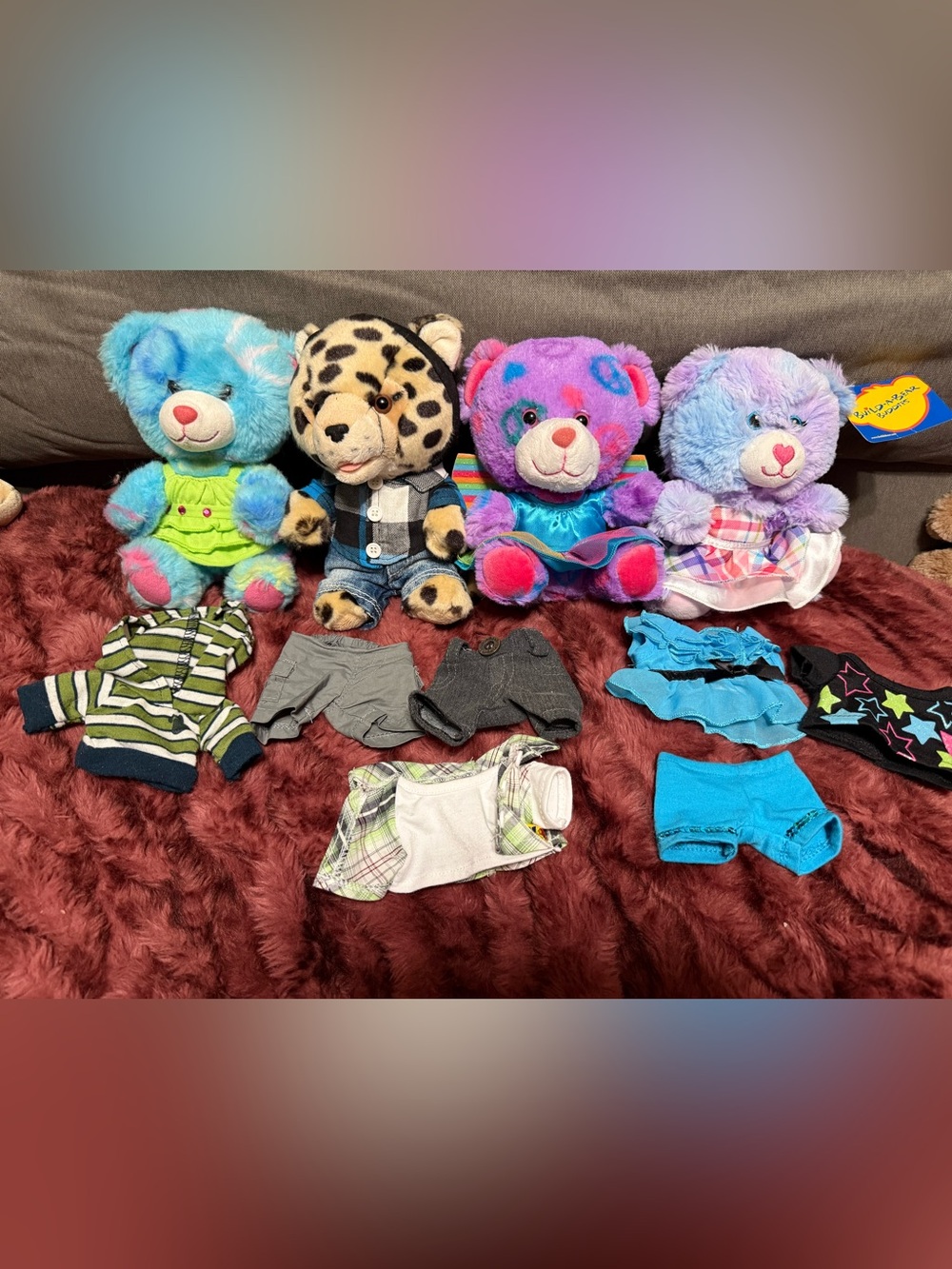 Build-A-Bear Small Fry Plush & Clothes Bundle Mini Teddy Bear Lot